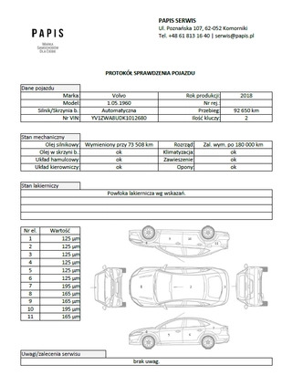 Volvo V60 cena 118998 przebieg: 92700, rok produkcji 2018 z Poznań małe 497